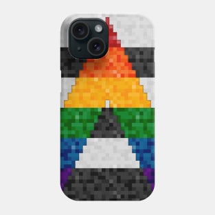 LGBT Ally Pride Pixel Flag Repeating Background Phone Case