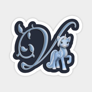 Monogram V Custom Unicorn Magnet