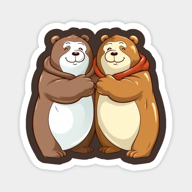 two bear friends Magnet by javierparra