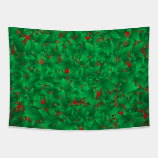 Wood Leaf With Red Fruits Pattern Tapestry