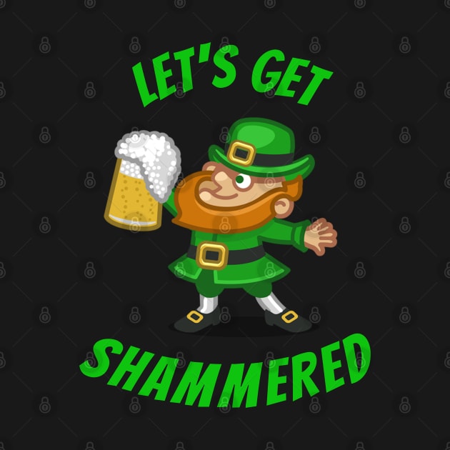 Funny Saint Patricks Day Shamrock and Leprechaun Drinking tshirt by BansheeApps