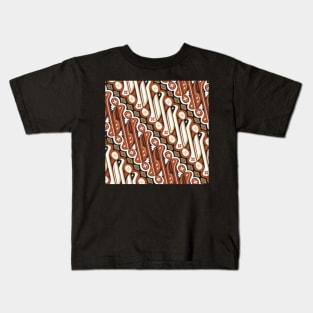 T-shirt batik for children unisexe. In front two fish design and in the  back dotted line, colourful red, green and white. 51,5 x 37,5 cm. - Centre  des Hommes