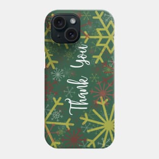 Thank You Card Design Holiday Christmas Snowflakes Phone Case