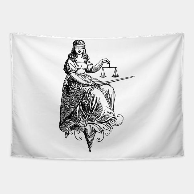 LADY JUSTICE Tapestry by ZyDesign