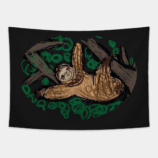 Sloth Artwork Tapestry