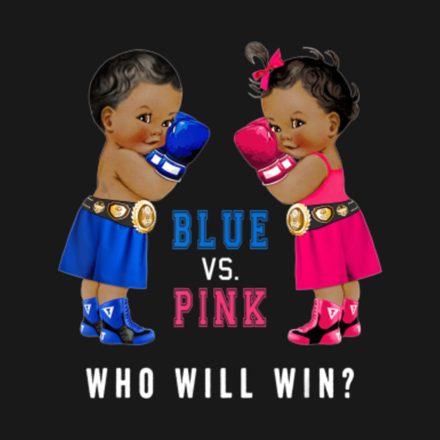 Disover Blue vs Pink Ethnic Boxing Babies Gender Reveal - Blue Vs Pink Ethnic Boxing Babies Gende - T-Shirt