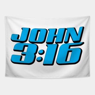 John 3:16 Bible Verse 2 White Version Tapestry