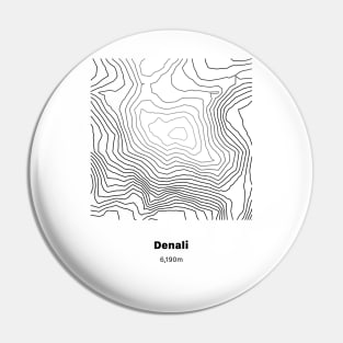 Denali Topographic Map Pin