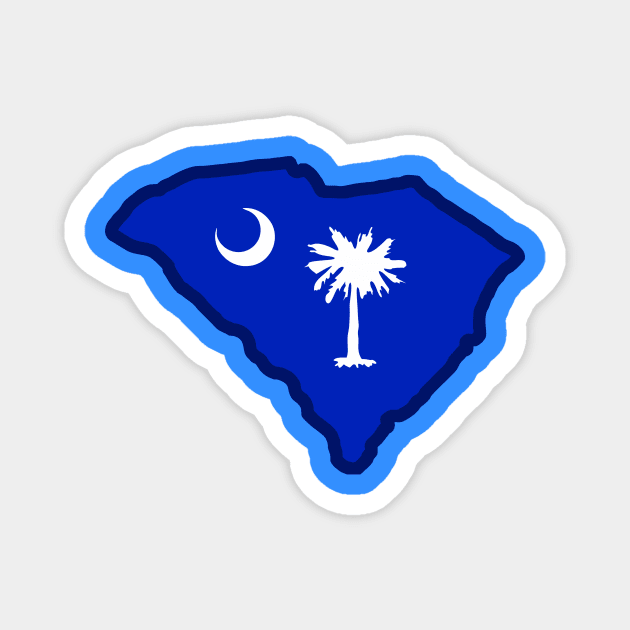 South Carolina State Shaped Flag Magnet by DonWillisJrArt