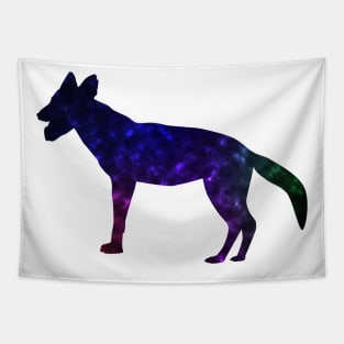 Space Silhouette Jackal Tapestry