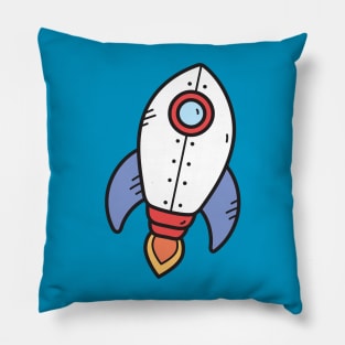 Rocket Cartoon Pillow