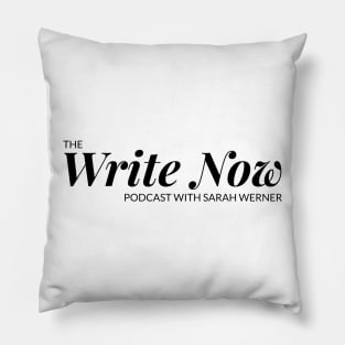 Write Now Logo - Black Ink Pillow