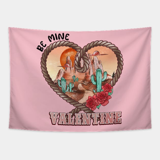 Be Mine Valentine Tapestry by HassibDesign