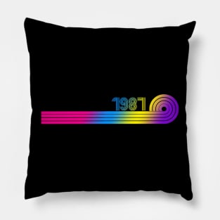 1987 Retro Vintage Design Pillow