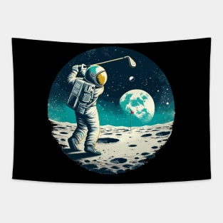 Golf Novelty Funny Astronaut Golfing Funny Golf Tapestry