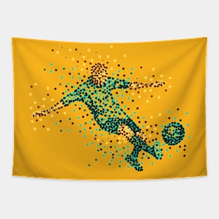 Soccer Player Dots Tapestry