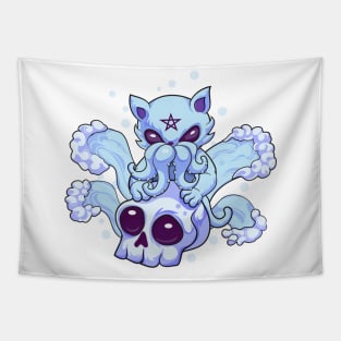 Kawaii pastel Goth Witchy Cat creepy Tapestry