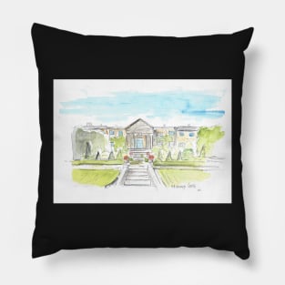 Royal Hillsborough Castle watercolour art sketch Pillow