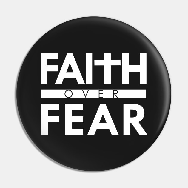 Faith Over Fear Bible Verse Scripture Christian Pin by sacredoriginals