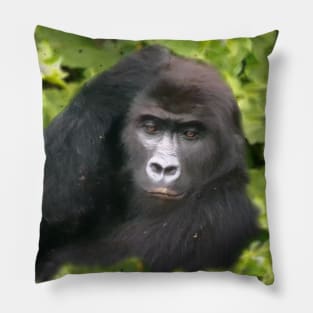 Gorilla portrait 5 Pillow