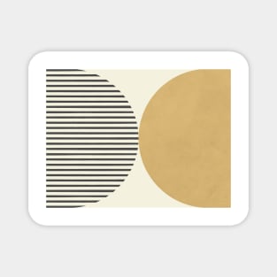 Half Circle Stripes - Gold Black Magnet