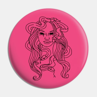 Girl with snake Pin