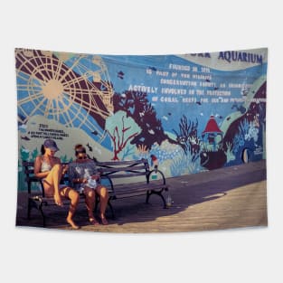 Coney Island Boardwalk Summer Brooklyn NYC Tapestry