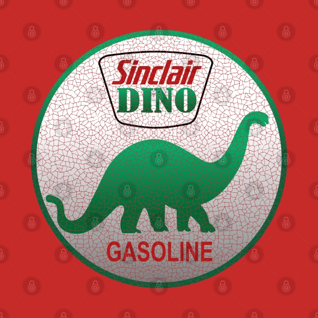 vintage sinclair dino gas station by small alley co