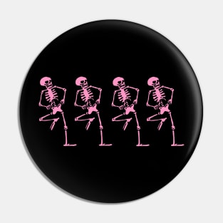 Spooky Scary Skeletons (Pink) Pin