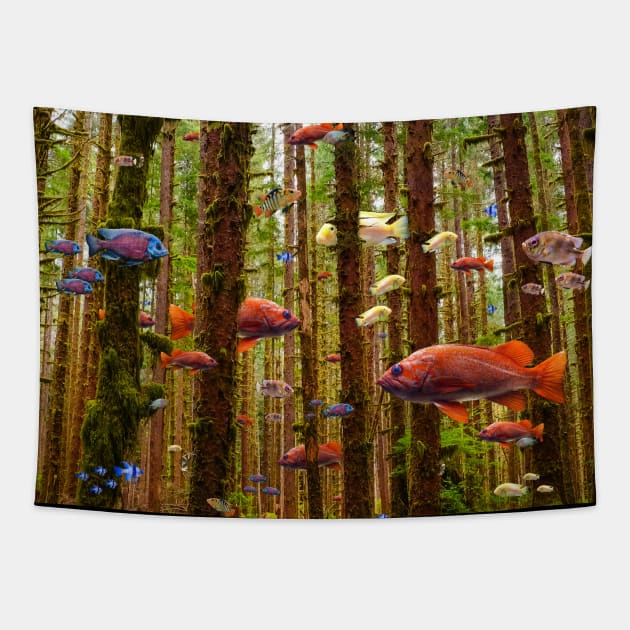 Underwater Forest Tapestry by karadoc