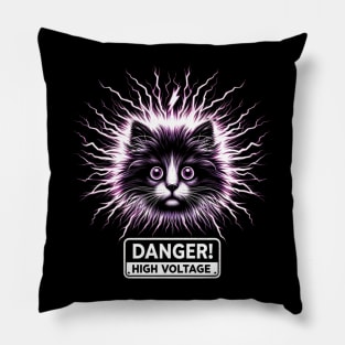 Danger High Voltage Pillow