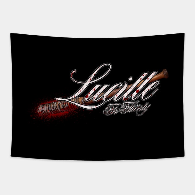 Lucille Is Thirsty Tapestry by criss leontis