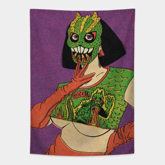 What's Behind The Mask? Tapestry by MondoDellamorto