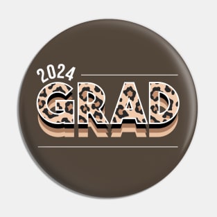 Class of 2024 Grad Animal Print Graduation Pin