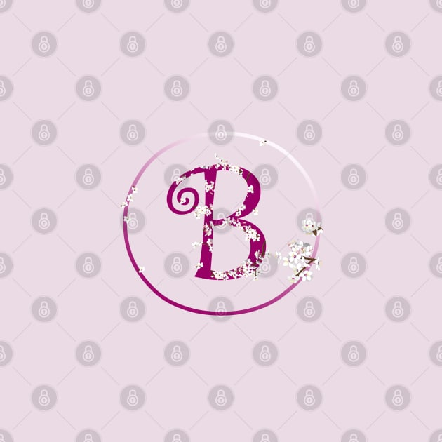 Monogram fairy flowers, letter B by Slownessi