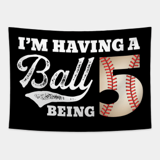 'I'm Having A Ball Being' Birthday Baseball Tapestry