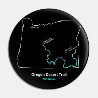 Route Map of Oregon Desert Trail Pin