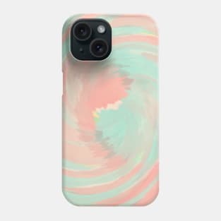 Swirl of Crystal Lines Of Pastel Orange and Green Phone Case