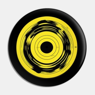 Yellow Throwback Vinyl Record Pin