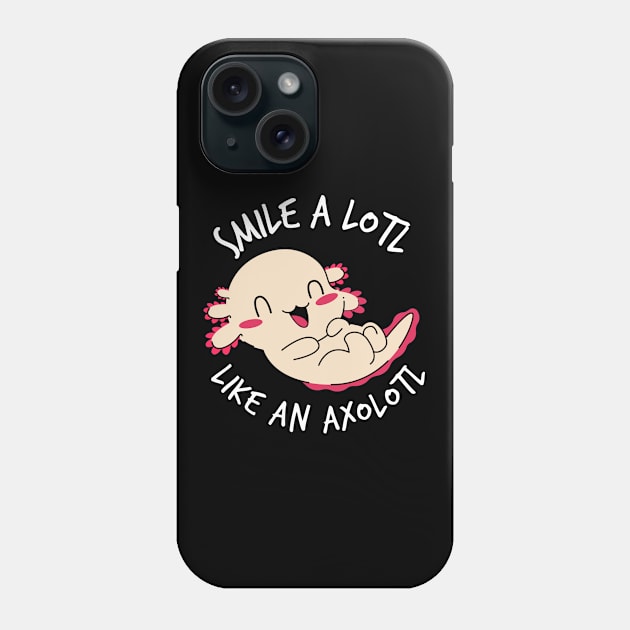 Funny Axolotl Shirt Girl Boy and Boy - Cute Axolotls Lovers Phone Case by Boneworkshop