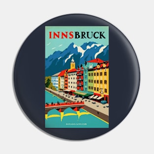 A Vintage Travel Art of Innsbruck - Austria Pin