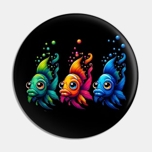 Colorful Funny Fish Pin