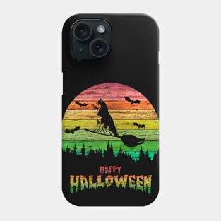 Vintage Halloween Dog Witch Phone Case