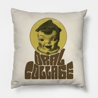 Vintage Elf Head II | Oral Collage Radio Show Pillow