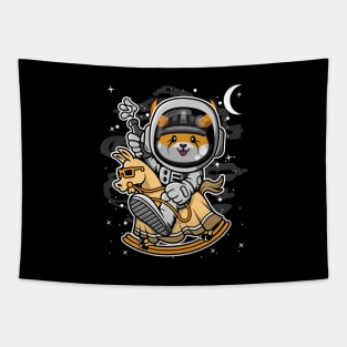 Astronaut Horse Floki Inu Coin To The Moon Floki Army Crypto Token Cryptocurrency Blockchain Wallet Birthday Gift For Men Women Kids Tapestry