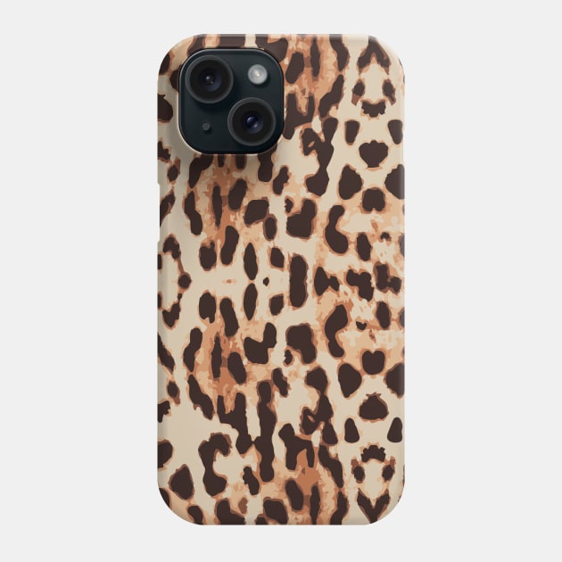 Animal Print, Leopard Spots - Brown Face Phone Case by Family shirts