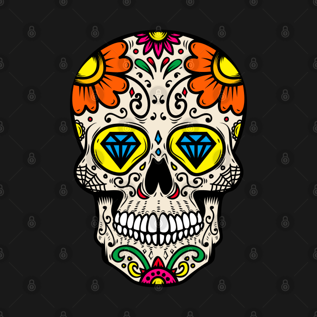 Dia de los Muertos - Sugar Skull by Hispaniola-Fineart