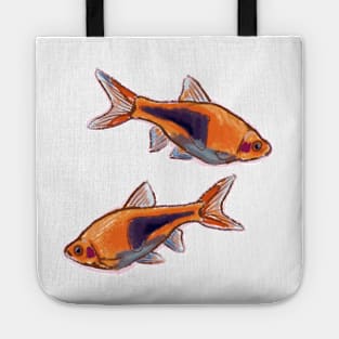 Harlequin Rasbora - Cute Crayon Fish Design Tote