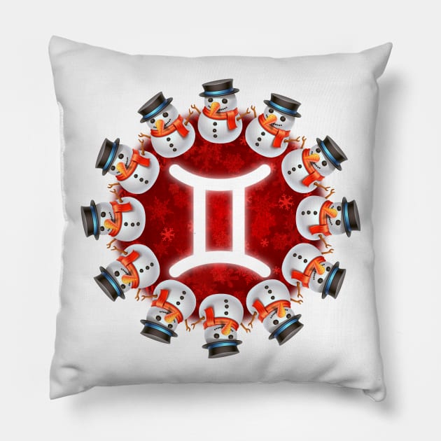 ZodiaXmas Gemini Pillow by ZodiaCult