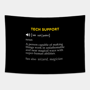 Tech Support Definition Funny Computer Geek Tapestry